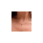 Collier court grenat - no