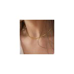 Collier dor - chaine serpent plate