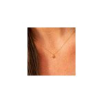 Collier dor� - losange cristal orang�