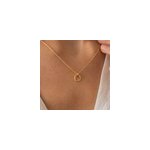 Collier dor - pendentif torsad bleu