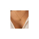 Collier dor - pendentif torsad vert