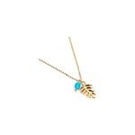 Collier feuillage apatite