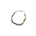 Collier fil de soie et pierres