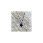 Collier lapis lazuli plaqu� or carrie