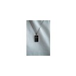 Collier mono - motif cesar en acier 316l avec diamant blanc