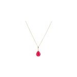 Collier octobre agate fuchsia