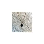 Collier onyx noir plaqu� or bilie