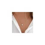 Collier pendentif g�om�trique bleu turquoise