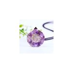 Collier pendentif orgone yoga amthyste