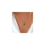 Collier pendentif torsadé oeil de tigre Collier pendentif torsadé oeil de tigre