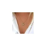 Collier pendentif tress� et labradorite