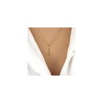 Collier pendentif triple pierre péridot Collier pendentif triple pierre péridot