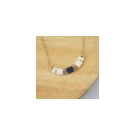Collier de perles japonaises bleu foncé Collier de perles japonaises bleu foncé