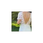 Collier perles mariage dos nu odette
