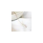 Collier pierre de lune camelia or