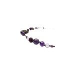 Collier, pierres naturelles violettes