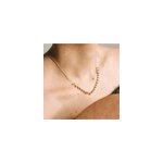Collier plaqu or mode pendentif perles