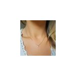 Collier plaqu� or mode pierre zirconium