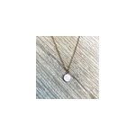 Collier quartz rose plaqu� or bilie
