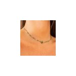 Collier ras de cou jade agate - nergie