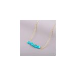 Collier ras de cou turquoise brutes