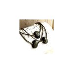 Collier scarab�e obsidienne dor�e