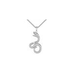 Collier serpent argent en acier