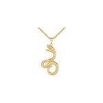 Collier serpent dor� en acier