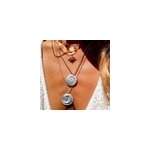 Collier soleil lune double face argent