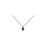 Collier t�te de mort noir en acier 316l
