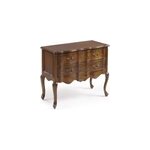 Commode 2 tiroirs bronze bois marron -
