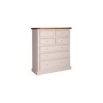 Commode 7 tiroirs bois blanc - théomine Commode 7 tiroirs bois blanc - théomine