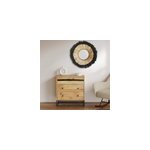 Commode en bois d'acacia et m�tal, 3 tiroirs - alabama