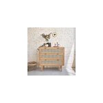 Commode en bois de mindi et cannage