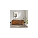 Commode finition noyer 3tiroirs 2portes