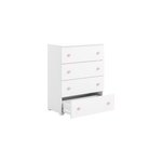 Commode mimi blanche - poignes roses