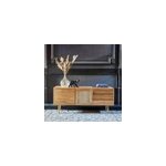 Commode en mindi massif et cannage 175cm