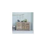Commode pin recycl 2 portes 4 tiroirs