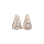 Cone - duo sali�re et poivrier en coquillage naturel - 6. 5 � 9. 5cm