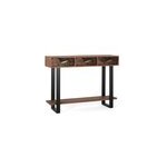 Console 3 tiroirs fer marron - iris