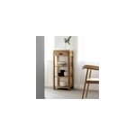 Console bois acacia et marbre