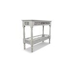 Console bois cerus blanc 98x35x77cm -