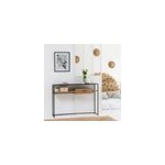 Console en bois de fr�ne et m�tal