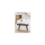 Console en bois massif 2 tiroirs et d�tails dor�s - colombo