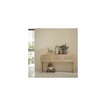 Console en bois de mindi et cannage