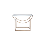 Console en mtal dor et verre