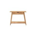Console naturelle avec tiroir en bois massif l90 cm franklin