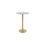 Cooper - table de bar d�cor marbre et laiton �70x105 cm