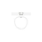 Cordon cuir 38 cm blanc