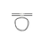 Cordon cuir 58 cm noir